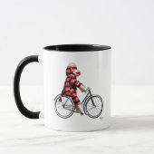 Sock Monkey auf dem Fahrrad Tasse (Links)