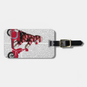 Sock Monkey auf Moped Gepäckanhänger (Vorderseite horizontal)