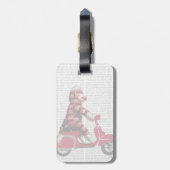 Sock Monkey auf Moped Gepäckanhänger (Rückseite vertikal)