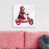 Sock Monkey auf Moped Leinwanddruck (Insitu (Wohnzimmer))