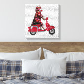 Sock Monkey auf Moped Leinwanddruck (Insitu (Schlafzimmer))