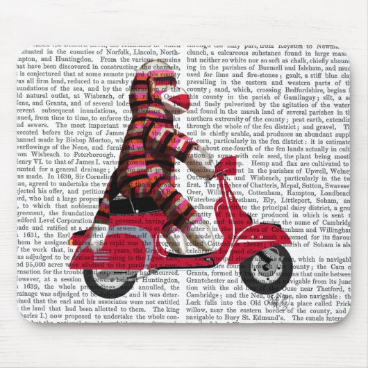 Sock Monkey auf Moped Mousepad (Vorne)