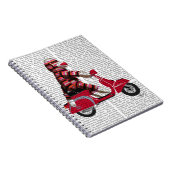 Sock Monkey auf Moped Notizblock (Rechte Seite)