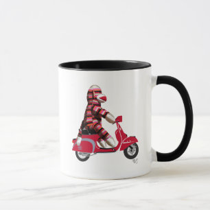 Sock Monkey auf Moped Tasse