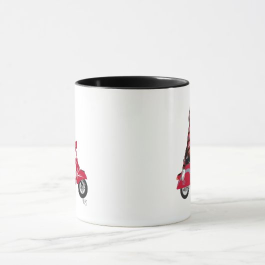 Sock Monkey auf Moped Tasse (Zentrum)