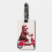 Sock Monkey auf Red Moped Gepäckanhänger (Rückseite vertikal)