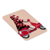 Sock Monkey auf Red Moped Magnet (Rechte Seite)