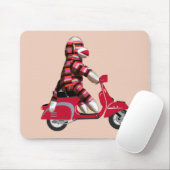 Sock Monkey auf Red Moped Mousepad (Mit Mouse)