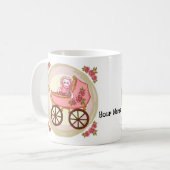 Sock Monkey Baby Girl Buggy Kaffeetasse (Vorderseite Links)
