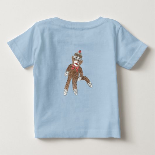 Sock Monkey Baby T-shirt (Rückseite)