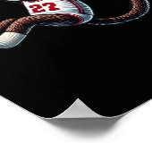 Sock Monkey Basketball Hoop Poster (Ecke)
