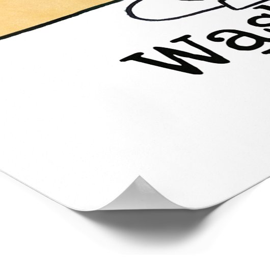 Sock Monkey Bathroom Erinnerung Waschen Sie sich d Poster (Ecke)