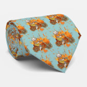 Sock Monkey Biker mens Krawatte (Gerollt)