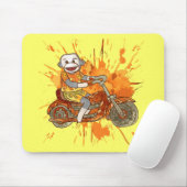 Sock Monkey Biker Mousepad (Mit Mouse)