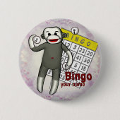 Sock Monkey Bingo Button (Vorderseite)