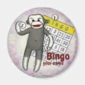 Sock Monkey Bingo Magnet (Vorne)