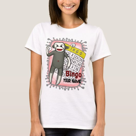 Sock Monkey Bingo T - Shirt (Vorderseite)