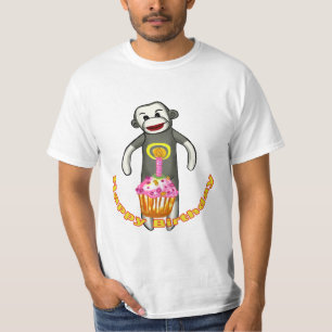 Sock Monkey Birthday T - Shirt