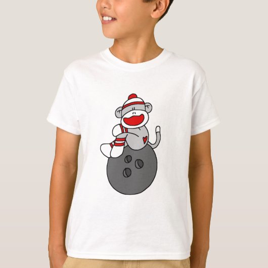 Sock Monkey Bowling T - Shirt und Geschenke (Vorderseite)