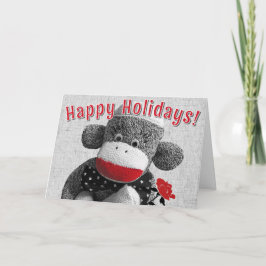 Sock Monkey - Bowty Christmas Cards Einladung