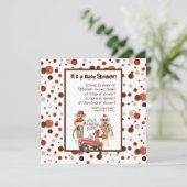 Sock Monkey, Boy Baby Shower Einladung (Stehend Vorderseite)