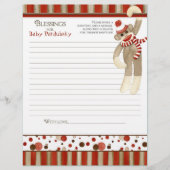 Sock Monkey, Boy Baby Shower Segnungen (Vorderseite)