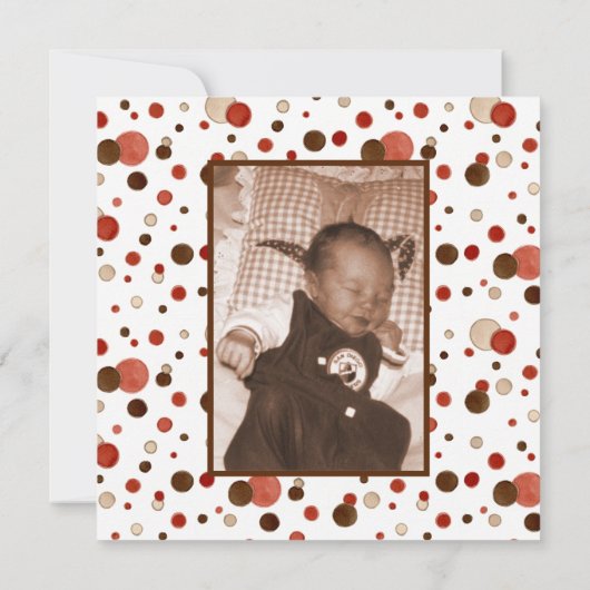 Sock Monkey, Boy Birth Ankündigung (Rückseite)