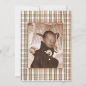 Sock Monkey, Boy Birth Ankündigung (Rückseite)