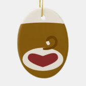Sock Monkey Boy Weihnachtsbaum Keramik Ornament (Hinten)