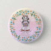 Sock Monkey Bride Button (Vorderseite)