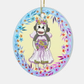 Sock Monkey Bride Keramik Ornament (Links)