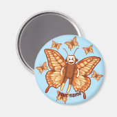 Sock Monkey Butterfly Magnet (Vorderseite/Rückseite)