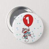 Sock Monkey Button (Vorne & Hinten)