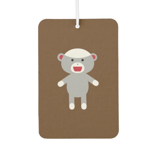 Sock Monkey Car Air Freshener Autolufterfrischer (Vorderseite)