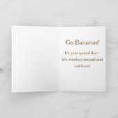 Sock Monkey - Chic Monkey Einladung (Innenseite)