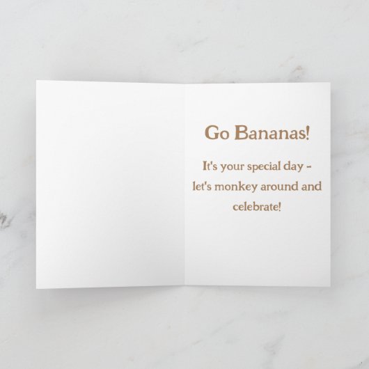 Sock Monkey - Chic Monkey Einladung (Innenseite)