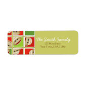 Sock Monkey Christmas Blocks Rücksendeadresse (Vorne)