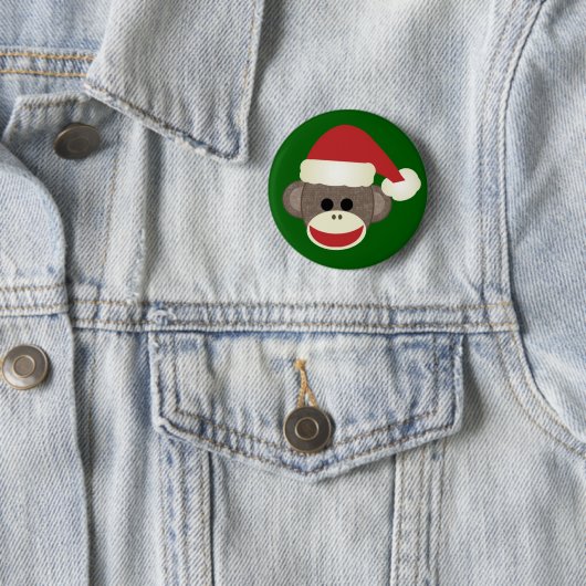 Sock Monkey Christmas Button (Beispiel)