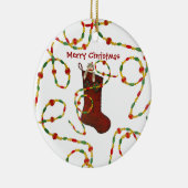 Sock Monkey Christmas Keramik Ornament (Rechts)