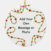 Sock Monkey Christmas Keramik Ornament (Hinten)