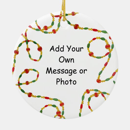 Sock Monkey Christmas Keramik Ornament (Hinten)