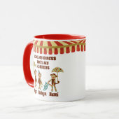 Sock Monkey Circus 3 Kinder nannten Eltern Geschen Tasse (Vorderseite Links)