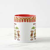 Sock Monkey Circus 5 Kinder nannte Elterngeschenk Tasse (Zentrum)