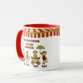Sock Monkey Circus 5 Kinder nannte Elterngeschenk Tasse (Vorderseite Links)