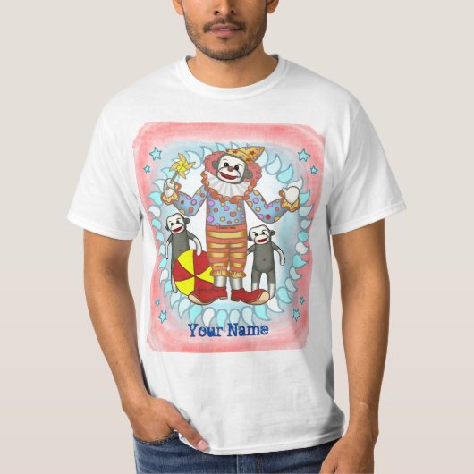 Sock Monkey Clown-T - Shirt (Vorderseite)