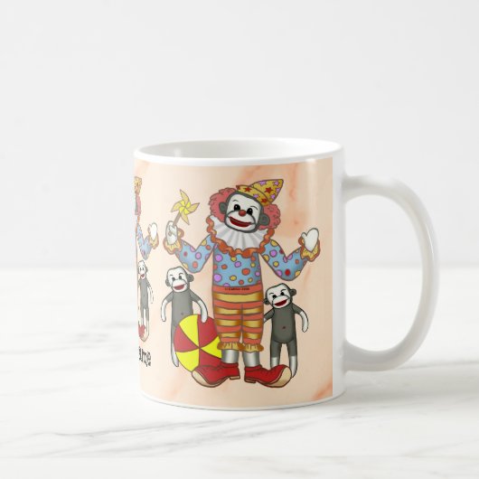 Sock Monkey Clown Tassen (Rechts)