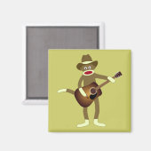 Sock Monkey Country Music Magnet (Vorderseite/Rückseite)