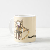 Sock Monkey Cowboy Tasse (Vorderseite Links)