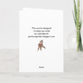 Sock Monkey Denken Sie an Ihre Karte (Rückseite)