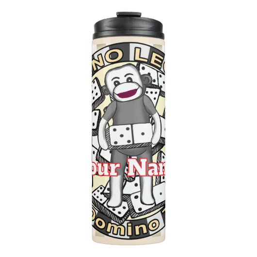 Sock Monkey Domino Legende Becher (Vorderseite)